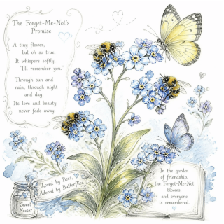 Forget-Me-Not-Bees-and-Butterflies-1